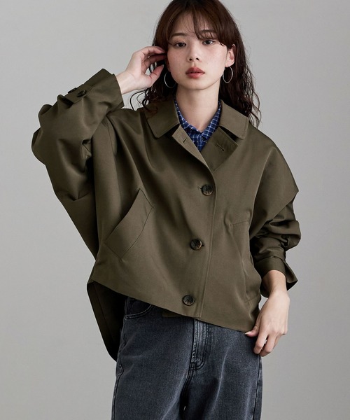 etoll.（エトル）の「ドルマンジャケット（テーラードジャケット・レディース・カーキ/ブラック/キャメル・M）」の18枚目の写真