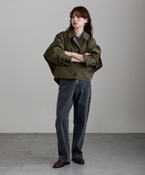 etoll.（エトル）の「ドルマンジャケット（テーラードジャケット・レディース・カーキ/ブラック/キャメル・M）」の19枚目の写真