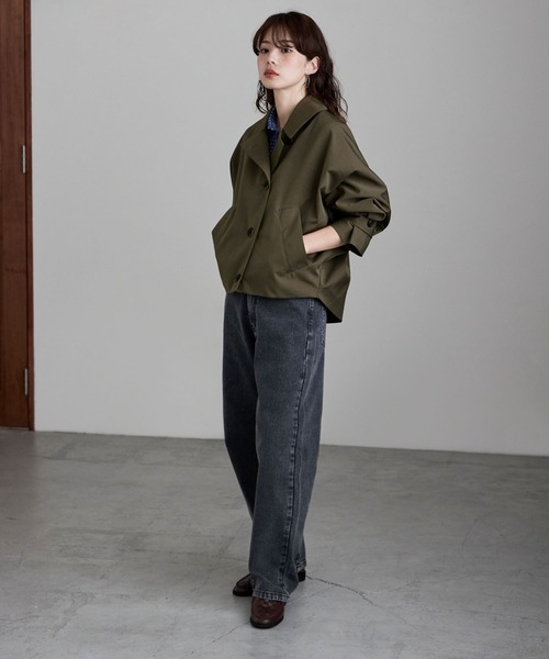 etoll.（エトル）の「ドルマンジャケット（テーラードジャケット・レディース・カーキ/ブラック/キャメル・M）」の20枚目の写真