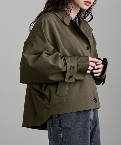 etoll.（エトル）の「ドルマンジャケット（テーラードジャケット・レディース・カーキ/ブラック/キャメル・M）」の22枚目の写真