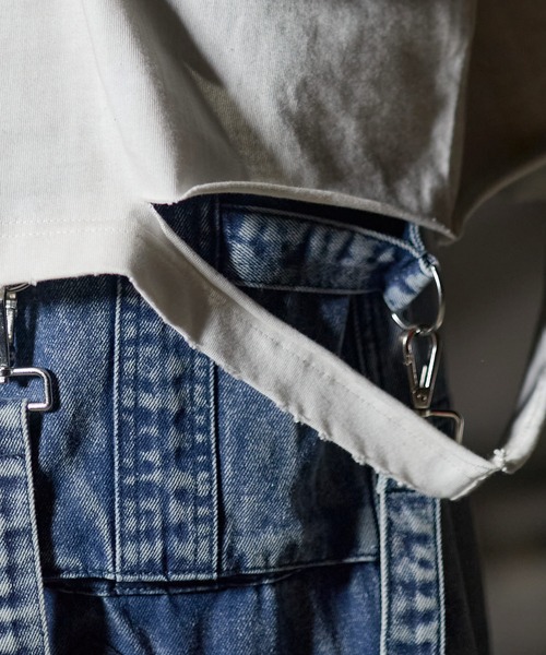 ERAR（エラー）の「【ERAR】ヴィンテージライクハイダメージボーダーレイヤード刺繍ロンT（Tシャツ/カットソー・メンズ・ホワイト系/ブラック系/ブラック系1・XL/L/M/S）」の22枚目の写真