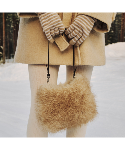 MINI MOUSSE FUR BAG [2COLOR]（トートバッグ）｜FOLNUA（フォルニュア