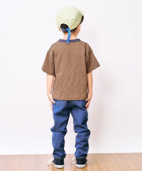 F.O.KIDS（エフオーキッズ）の「デニムポケット半袖Tシャツ（Tシャツ/カットソー・キッズ・ブラウン/グリーン/オレンジ/ブラック/ブルー・80/90/100/110/120/130/140/150/160）」の8枚目の写真