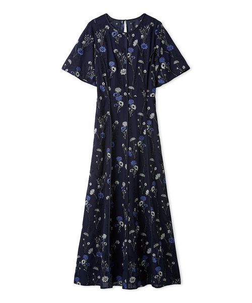 FRAY I.D（フレイアイディー）の「ボタニカル　エンブロイダリードレス（ドレス・レディース・ライトベージュ/ブラック/ネイビー・1/0）」の3枚目の写真