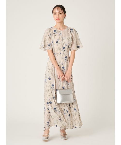 FRAY I.D（フレイアイディー）の「ボタニカル　エンブロイダリードレス（ドレス・レディース・ライトベージュ/ブラック/ネイビー・1/0）」の19枚目の写真