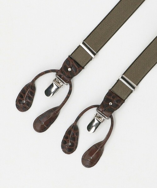UNITED ARROWS（ユナイテッドアローズ）の「型押し ソリッド サスペンダー（サスペンダー・メンズ・ダークグレー/ベージュ・FREE）」の6枚目の写真
