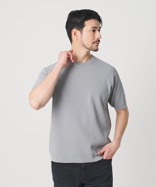 WEB限定 WARDROBE SMART】マシーンウォッシュ ピケニット Tシャツ