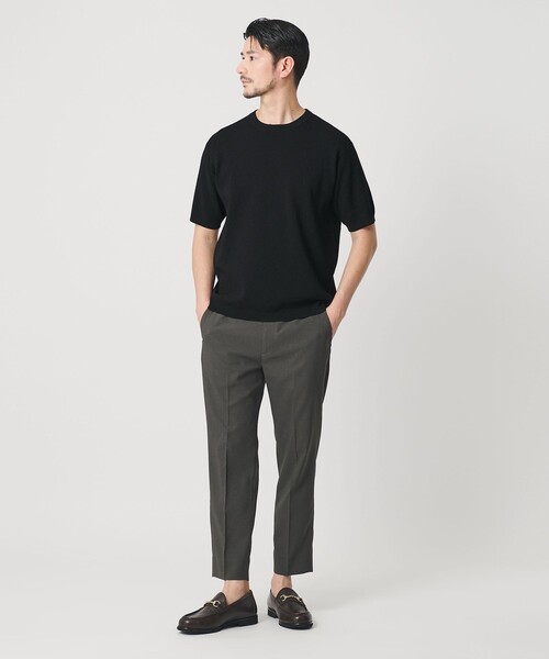 BEAUTY&YOUTH UNITED ARROWS(ビューティーアンドユースユナイテッドアローズ)の「【WEB限定 WARDROBE SMART】マシーンウォッシュ ピケニット Tシャツ【抗菌防臭】(Tシャツ/カットソー・メンズ・ライトグレー/ホワイト/ブラック・L/M/S/XL)」の5枚目の写真