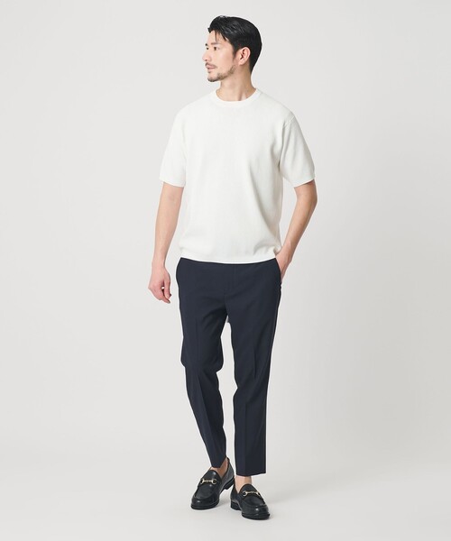 BEAUTY&YOUTH UNITED ARROWS(ビューティーアンドユースユナイテッドアローズ)の「【WEB限定 WARDROBE SMART】マシーンウォッシュ ピケニット Tシャツ【抗菌防臭】(Tシャツ/カットソー・メンズ・ライトグレー/ホワイト/ブラック・L/M/S/XL)」の7枚目の写真