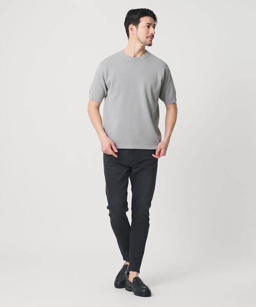 BEAUTY&YOUTH UNITED ARROWS(ビューティーアンドユースユナイテッドアローズ)の「【WEB限定 WARDROBE SMART】マシーンウォッシュ ピケニット Tシャツ【抗菌防臭】(Tシャツ/カットソー・メンズ・ライトグレー/ホワイト/ブラック・L/M/S/XL)」の9枚目の写真