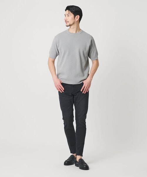 BEAUTY&YOUTH UNITED ARROWS(ビューティーアンドユースユナイテッドアローズ)の「【WEB限定 WARDROBE SMART】マシーンウォッシュ ピケニット Tシャツ【抗菌防臭】(Tシャツ/カットソー・メンズ・ライトグレー/ホワイト/ブラック・L/M/S/XL)」の10枚目の写真