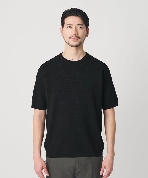 BEAUTY&YOUTH UNITED ARROWS(ビューティーアンドユースユナイテッドアローズ)の「【WEB限定 WARDROBE SMART】マシーンウォッシュ ピケニット Tシャツ【抗菌防臭】(Tシャツ/カットソー・メンズ・ライトグレー/ホワイト/ブラック・L/M/S/XL)」の11枚目の写真