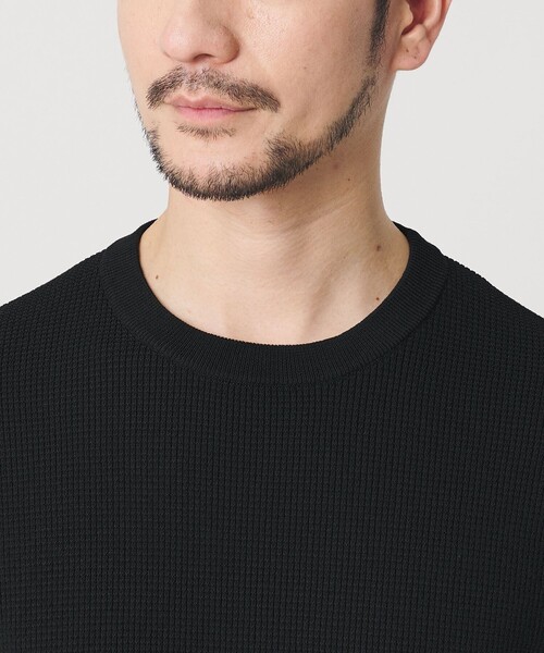 BEAUTY&YOUTH UNITED ARROWS(ビューティーアンドユースユナイテッドアローズ)の「【WEB限定 WARDROBE SMART】マシーンウォッシュ ピケニット Tシャツ【抗菌防臭】(Tシャツ/カットソー・メンズ・ライトグレー/ホワイト/ブラック・L/M/S/XL)」の14枚目の写真