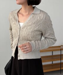 CAPRICIEUX LE'MAGE | 変形シャーリングポロカーディガン(カーディガン/ボレロ)