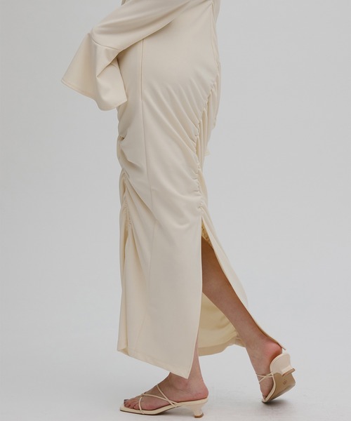 Ameri（アメリ）の「GATHER DETAIL CUT DRESS（ワンピース）」 - WEAR