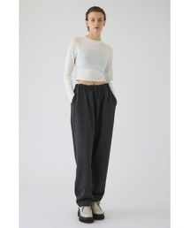 RIM.ARKシアーリブニットトップス　グレー Sheer rib knit tops シアーリブニットトップス（ニット/セーター