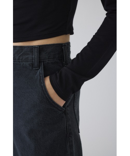 RIM.ARK(リムアーク)の「Cropped tight tops クロップド タイト トップス(Tシャツ/カットソー・レディース・杢グレー/オフホワイト/ブラック/ダークブラウン・FREE)」の11枚目の写真