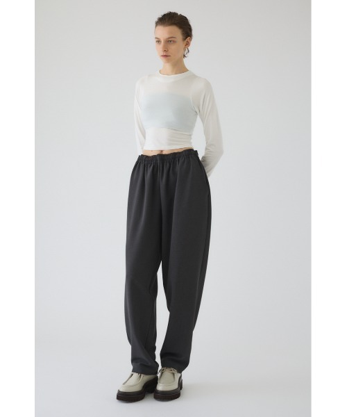 RIM.ARK(リムアーク)の「Cropped tight tops クロップド タイト トップス(Tシャツ/カットソー・レディース・杢グレー/オフホワイト/ブラック/ダークブラウン・FREE)」の20枚目の写真