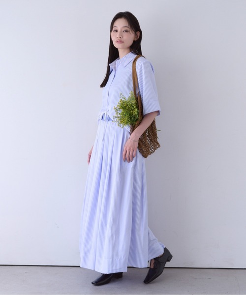 SOYEN(ソイエン)の「ハーフスリーブストライプシャツ/セットアップ可(シャツ/ブラウス・レディース・ホワイト/ブルー・F)」の21枚目の写真