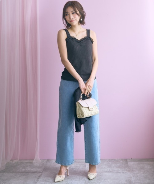 marun（マルン）の「＜大きいサイズ＞２点セット(カーディガン＋キャミソール) marun（カーディガン/ボレロ・レディース・ブラック/オフホワイト・L/LL/3L/4L/5L）」の22枚目の写真