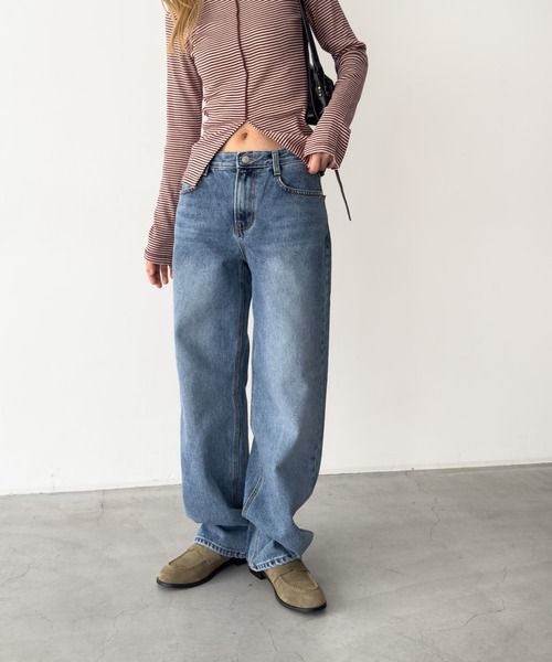 CANAL JEAN(キャナルジーン)の「El mar レギュラーストレートデニムパンツ 603(デニムパンツ・レディース・インディゴブルー・SMALL/MEDIUM)」の1枚目の写真
