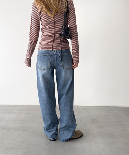 CANAL JEAN(キャナルジーン)の「El mar レギュラーストレートデニムパンツ 603(デニムパンツ・レディース・インディゴブルー・SMALL/MEDIUM)」の10枚目の写真
