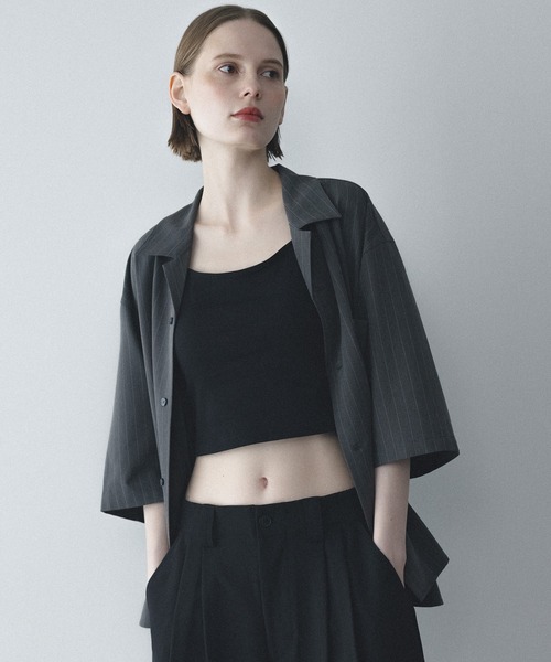 remer(リメール)の「ルーズベーシックシャツ〈ストライプ〉 / loose basic shirt - stripe(シャツ/ブラウス・メンズ・チャコールグレー/グレー・LARGE/X-SMALL/MEDIUM/SMALL)」の11枚目の写真