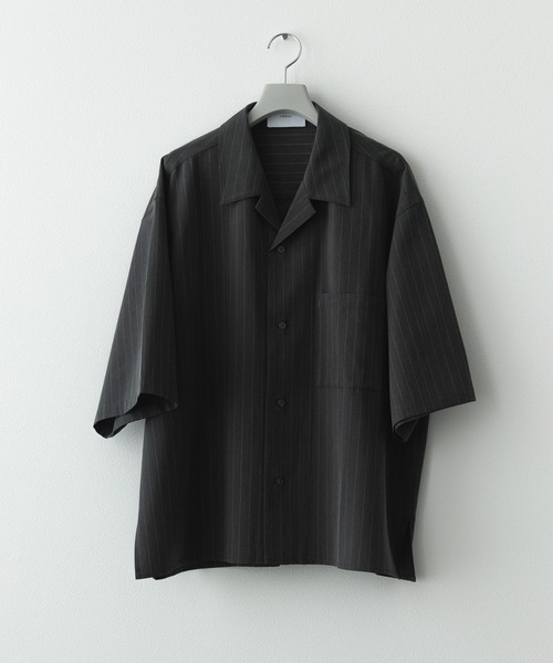 remer(リメール)の「ルーズベーシックシャツ〈ストライプ〉 / loose basic shirt - stripe(シャツ/ブラウス・メンズ・チャコールグレー/グレー・LARGE/X-SMALL/MEDIUM/SMALL)」の21枚目の写真