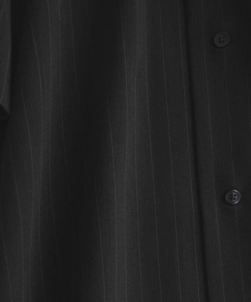 remer(リメール)の「ルーズベーシックシャツ〈ストライプ〉 / loose basic shirt - stripe(シャツ/ブラウス・メンズ・チャコールグレー/グレー・LARGE/X-SMALL/MEDIUM/SMALL)」の5枚目の写真