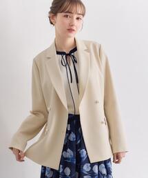 couture brooch | 【洗える・ハレの日・通勤】パール調ボタン テーラードジャケット(テーラードジャケット)