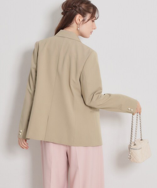 couture brooch（クチュールブローチ）の「【洗える・ハレの日・通勤】パール調ボタン テーラードジャケット（テーラードジャケット・レディース・ベージュ/ライトベージュ/ネイビー・38/36/42/40）」の14枚目の写真
