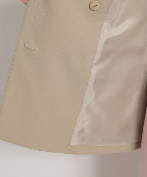 couture brooch（クチュールブローチ）の「【洗える・ハレの日・通勤】パール調ボタン テーラードジャケット（テーラードジャケット・レディース・ベージュ/ライトベージュ/ネイビー・38/36/42/40）」の8枚目の写真