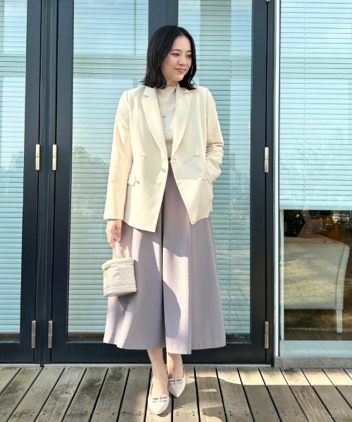 couture brooch（クチュールブローチ）の「【洗える・通勤】パール調ボタン テーラードジャケット（テーラードジャケット・レディース・ベージュ/ライトベージュ/ネイビー/ベージュ系8・38/36/42/40）」の11枚目の写真