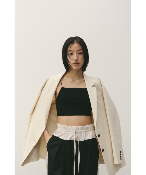 STYLEMIXER（スタイルミキサー）の「カップ付きブラトップ（キャミソール・レディース・ブラック/ホワイト/ベージュ・SMALL/MEDIUM）」の12枚目の写真