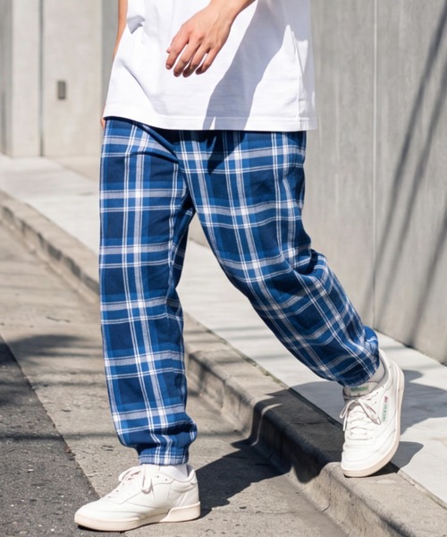 INNOCENT(イノセント)の「【SE1】【Burnside/バーンサイド】B8810 FLANNEL JOGGER PANTS(その他パンツ・メンズ・グレー/ブルー/Red・M)」の1枚目の写真