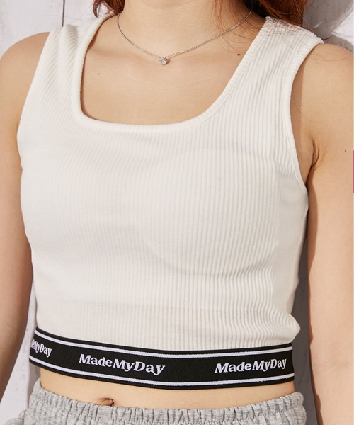 GORGE（ゴージ）の「《カップ付き　ロゴ》タンクトップ／スポーティー×Y2K／オールシーズン／全2色（タンクトップ・レディース・オフホワイト/ブラック・F）」の8枚目の写真