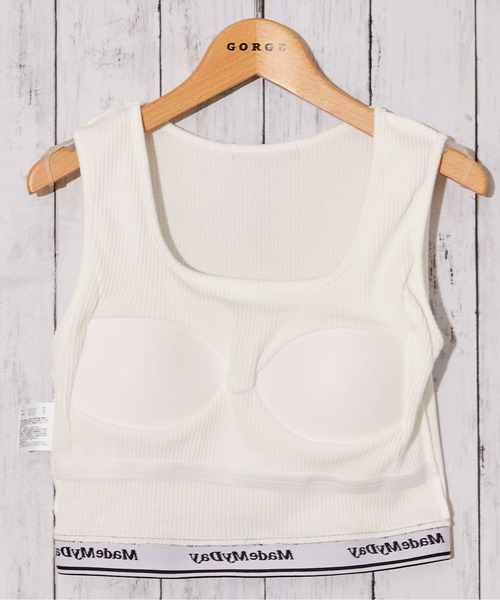 GORGE（ゴージ）の「《カップ付き　ロゴ》タンクトップ／スポーティー×Y2K／オールシーズン／全2色（タンクトップ・レディース・オフホワイト/ブラック・F）」の9枚目の写真