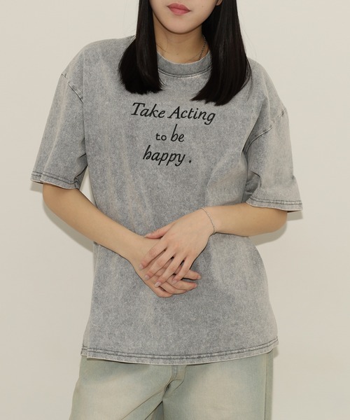 A.N.L(エーエヌエル レーベル)の「A.N.L ヴィンテージライク ピグメント加工半袖ロゴTシャツ(Tシャツ/カットソー・レディース・ブラック/グリーン/グレー・38)」の18枚目の写真