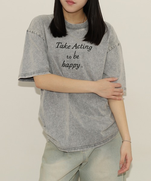 A.N.L(エーエヌエル レーベル)の「A.N.L ヴィンテージライク ピグメント加工半袖ロゴTシャツ(Tシャツ/カットソー・レディース・ブラック/グリーン/グレー・38)」の20枚目の写真