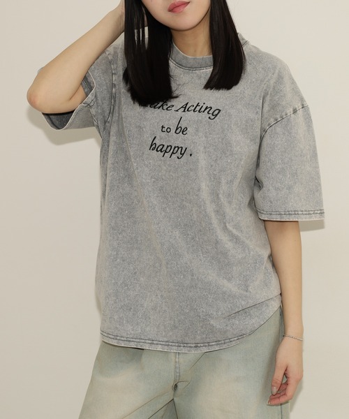A.N.L(エーエヌエル レーベル)の「A.N.L ヴィンテージライク ピグメント加工半袖ロゴTシャツ(Tシャツ/カットソー・レディース・ブラック/グリーン/グレー・38)」の21枚目の写真