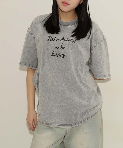 A.N.L(エーエヌエル レーベル)の「A.N.L ヴィンテージライク ピグメント加工半袖ロゴTシャツ(Tシャツ/カットソー・レディース・ブラック/グリーン/グレー・38)」の22枚目の写真