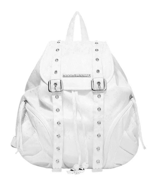 FANCY CLUB(ファンシークラブ)の「◇FANCYCLUB◇ブランド直輸入正規品/サテン アイレット バックパック SATIN EYELET BACKPACK(バックパック/リュック・レディース・ホワイト/ブラック・FREE)」の14枚目の写真