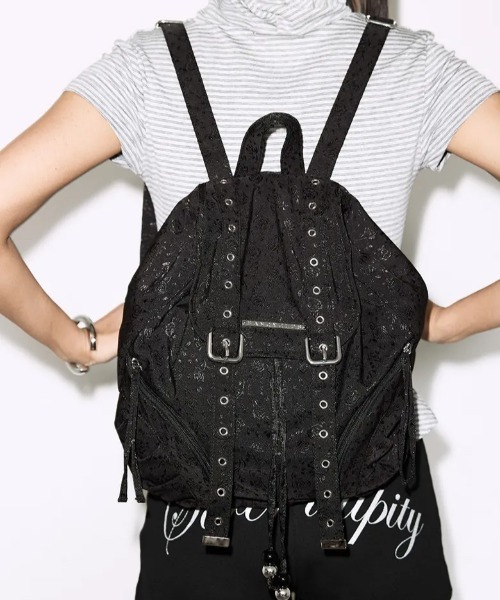 FANCY CLUB(ファンシークラブ)の「◇FANCYCLUB◇ブランド直輸入正規品/サテン アイレット バックパック SATIN EYELET BACKPACK(バックパック/リュック・レディース・ホワイト/ブラック・FREE)」の20枚目の写真