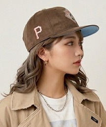 HOMEGAME（ホームゲーム）の「ニューエラ【NEW ERA】- HOMEGAME別注 ピッツバーグ・パイレーツ キャップ 【Pittsburgh Pirates CO 59FIFTY SB SUEDE BROWN 14881983】（キャップ）」