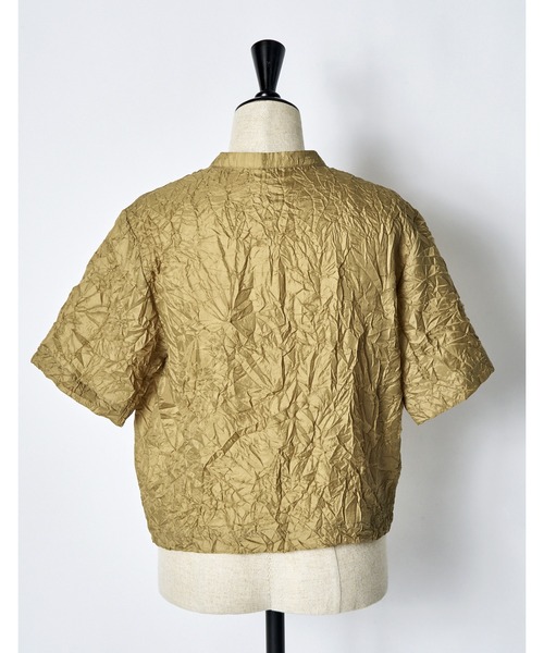 RUMCHE(ラムシェ)の「Catch Washer Cropped Tops / キャッチワッシャークロップドトップス(シャツ/ブラウス・レディース・ベージュ/グレー・FREE)」の8枚目の写真
