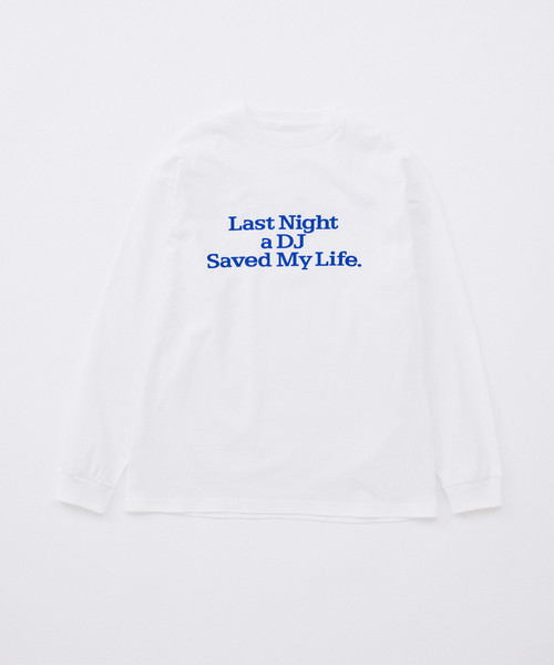 JOURNAL STANDARD（ジャーナルスタンダード）の「Technics x JOURNAL STANDARD Last Night ロングスリーブ プリントTシャツ（Tシャツ/カットソー・メンズ・ホワイト/ブラック・LARGE/MEDIUM）」の2枚目の写真