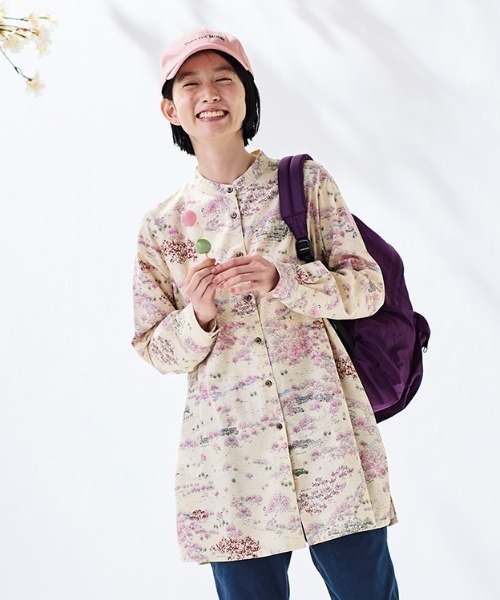 Sunny clouds(サニークラウズ)の「サニークラウズ お花見チュニック〈レディース〉(チュニック・レディース・ピンク系その他・M/3L/LL/L)」の1枚目の写真