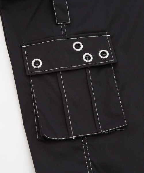 improves（インプローブス）の「アイレット付き 2WAY コンバーチブル カーゴパンツ（その他パンツ・メンズ・ブラック/ホワイト・LARGE）」の8枚目の写真