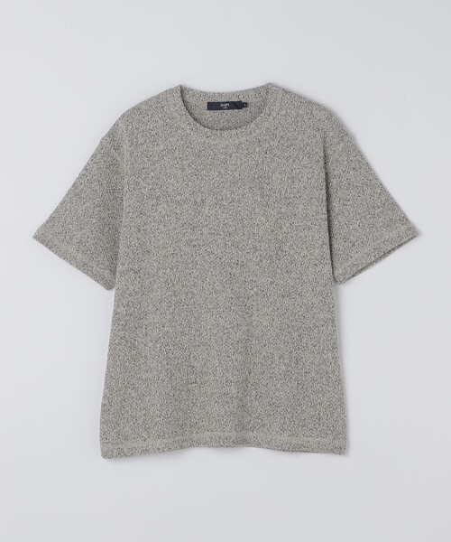 SHIPS Colors(シップス カラーズ)の「SHIPS Colors:ローゲージ カノコ Tシャツ◇(Tシャツ/カットソー・メンズ・ブラック/ライトホワイト/ナチュラル・MEDIUM/LARGE/X-LARGE)」の4枚目の写真