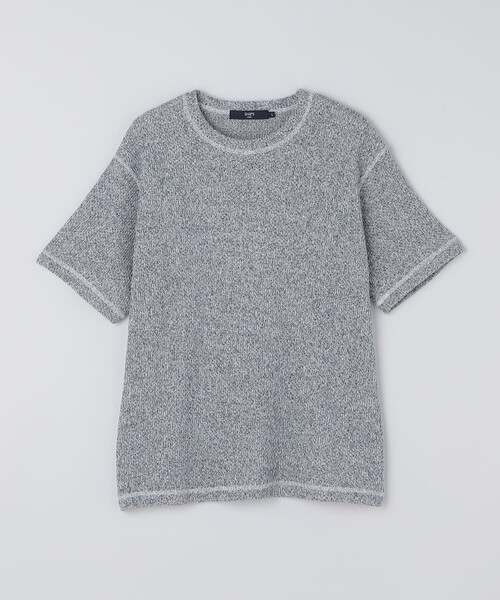 SHIPS Colors(シップス カラーズ)の「SHIPS Colors:ローゲージ カノコ Tシャツ◇(Tシャツ/カットソー・メンズ・ブラック/ライトホワイト/ナチュラル・MEDIUM/LARGE/X-LARGE)」の6枚目の写真